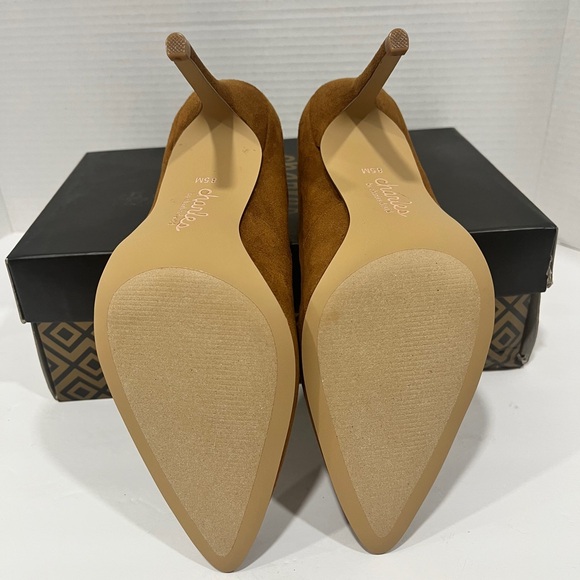 Charles By Charles David Pact Microsuede Pointed Closed Toe Stiletto Heel Pumps - Picture 7 of 8